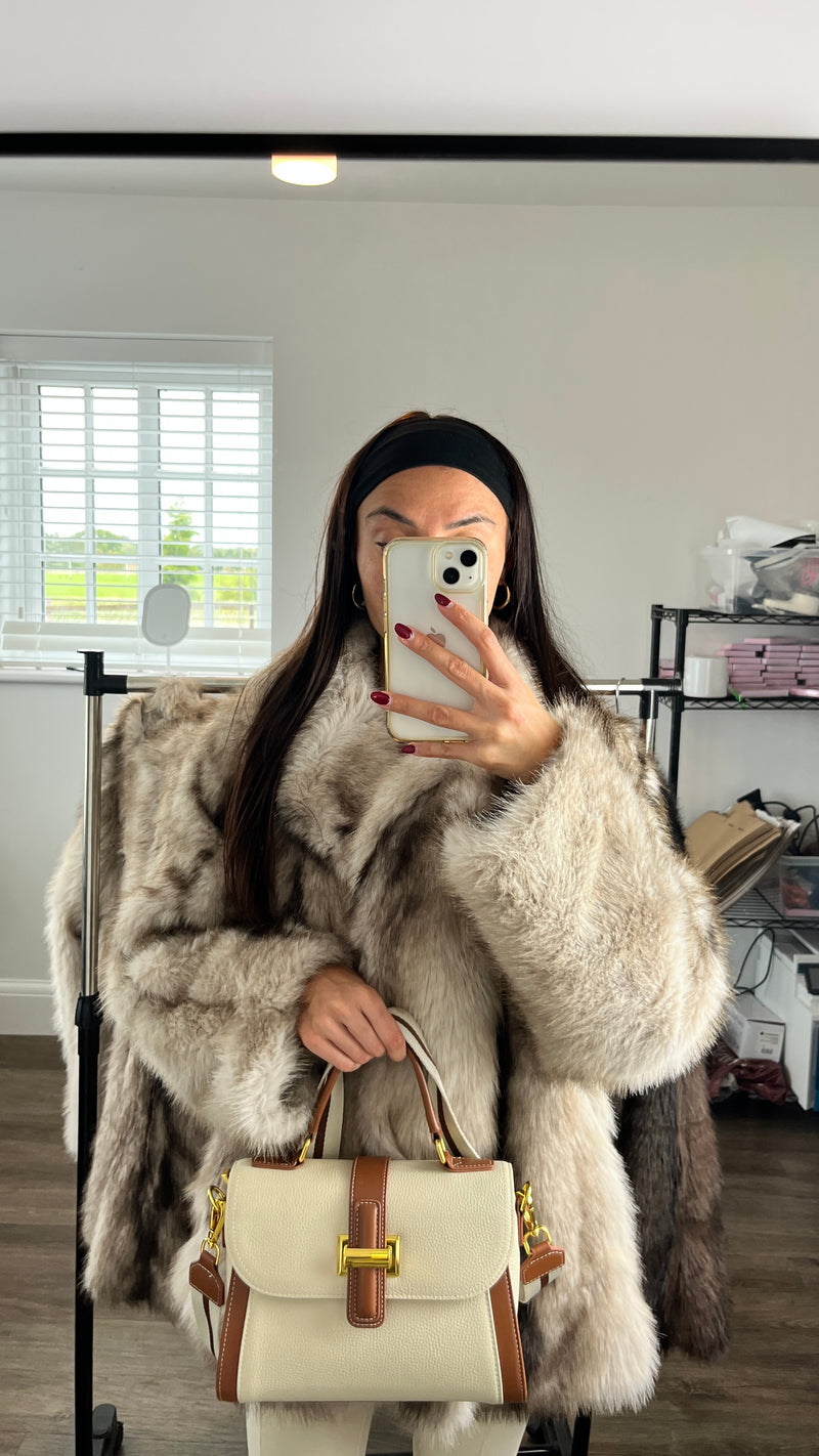 Faux fur coat