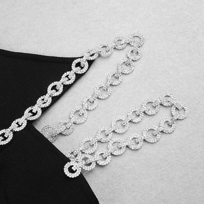 High Quality Long Diamonds Chain Dress Pre-Order