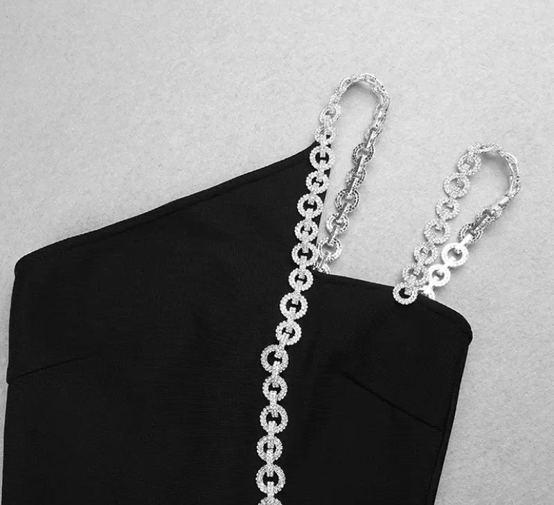 High Quality Long Diamonds Chain Dress Pre-Order